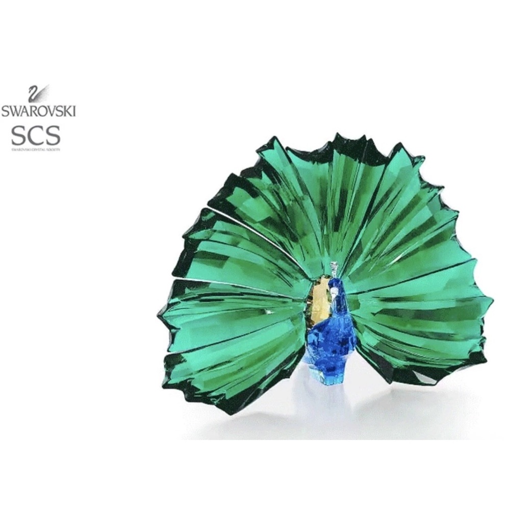 NIB Swarovski SCS 2015 Signed Peacock Arya Retired Crystal Figurine #5063694